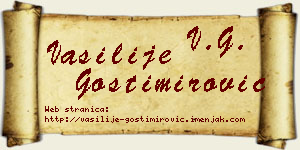 Vasilije Gostimirović vizit kartica